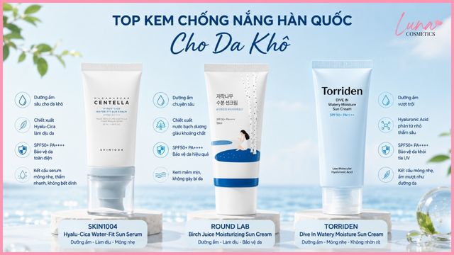 Kem chống nắng cho da khô