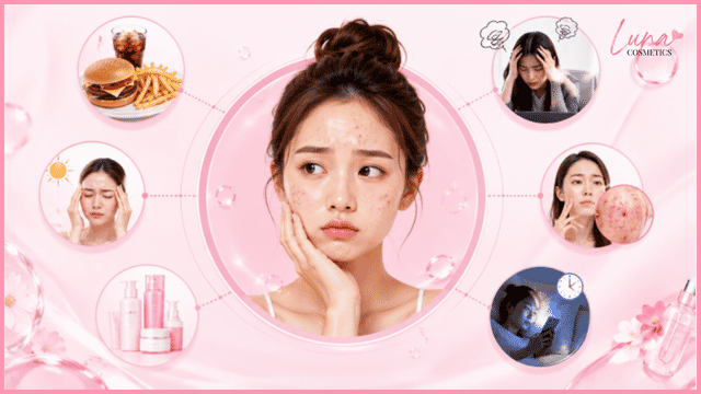 Nguyên nhân gây da dầu mụn